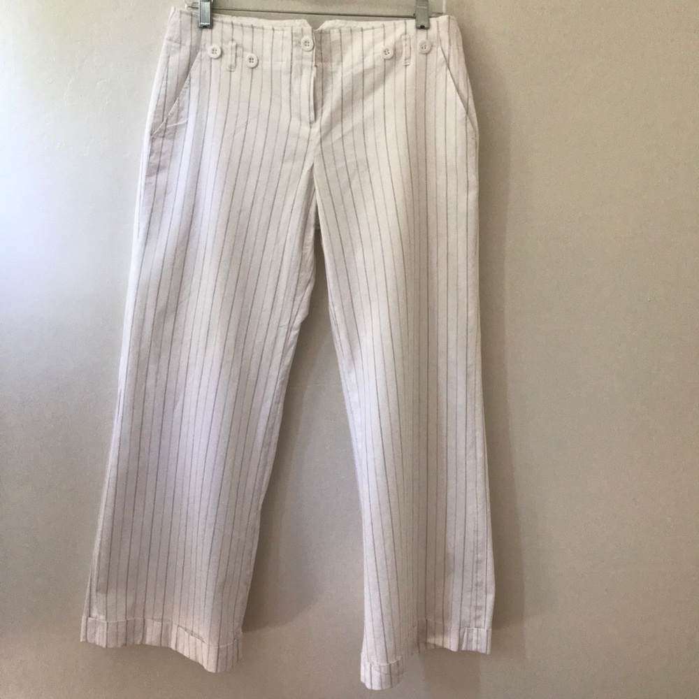 New Frontier Striped White Black Pants